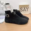 Botas de Cano Curto Birkenstock com Fivela Redonda Estilo Retrô Femininas 2026 Nova Coleção Outono Inverno Versátil Zíper Lateral Temperamento Confortável Botas Martin