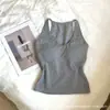 Colete 925 # Escovado em Forma de I para Outono e Inverno, Gola Halter, Alça Traseira Quente e Bonita, Bojo, Colete Simples e Versátil Tudo-em-Um
