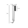 En stock gancho de acero inoxidable montado en la parte posterior gancho trasero para puerta de vidrio perchero desmontable gancho de metal para ropa de baño sin perforaciones