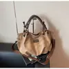 Bolsa de mano casual retro de bloques de color, gran capacidad, adecuada para ir al trabajo, bolso de hombro simple, bolsa de mano plisada de moda, se puede llevar en la mano o cruzada