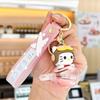 Llavero acrílico con forma de avión de Sanrio, arenas movedizas de aceite, colgante para coche, bolso exquisito, pequeño regalo al por mayor