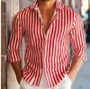 Camisa de Manga Larga para Hombre de Comercio Exterior Transfronterizo Estilo de Corte Patrón Floral Dorado Retro Sensación de Alta Gama Camisa Fuente de Fábrica Dropshipping