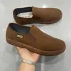 Nuevos Zapatos de Tela Old Beijing de Pana de Ajenjo para Primavera y Otoño Zapatos Casuales para Hombre Zapatos de Trabajo Casuales Negros para Personas de Mediana Edad y Mayores