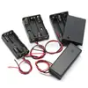 Caja de Batería Tamaño 5 7 con Cubierta de Cable Interruptor Tamaño 5 Portapilas Secciones 1/2/3/4/6/8 Serie sin Soldadura DIY