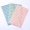 Onda d'Água Super Absorvente Pano de Prato Cozinha Toalha Pano de Prato Doméstico Limpeza Preguiçosa Sem Fiapos Listrado Promoção Bem-Estar