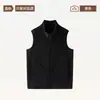 Colete Quente Oli Rong com Gola Alta Feminino Outono Inverno Novo Estilo Espesso com Veludo Dupla Face Fleece Roupa Exterior Roupa Íntima Sem Mangas Camisola