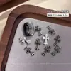Acessórios para Nail Art Liga de Zinco Cruz Grande e Pequena Estilo Punk Retrô Rebite Cruzado Broca de Unha Decoração de Unha Usável
