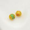 Cuentas de barril de perlas de tesoro de la fortuna de color dorado antiguo hechas a mano para bricolaje, material para joyería, accesorios