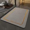 Alfombra de piso minimalista suave de barro de diatomeas para dormitorio, baño, alfombra de baño absorbente, antideslizante, de secado rápido, para fregar