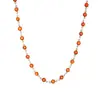 Collar de Moda Transfronterizo Europeo y Americano Cadena para Clavícula de Vidrio de Color Metal Versátil Joyería de Lujo Ligero Dropshipping