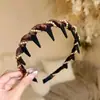 Nova Faixa de Cabelo de Veludo com Contas Onduladas Coroa Alta Antiderrapante Dentada Faixa para Lavar o Rosto Grampo de Cabelo Elástico de Cabelo Acessório de Cabelo Venda por Atacado