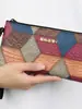 2025 Nuevo Billetera Larga para Hombre y Mujer Moda Gran Capacidad Estilo Simple Estampado de Molino de Viento Bolso de Monedas de PU Bolso para Teléfono Móvil