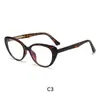 Nuevas y Elegantes Monturas de Gafas Cat-Eye con un Ambiente de Moda, Bloqueo de Luz Azul, Adecuadas para Lentes Graduados, Montura de Propionato Tr, Lentes Sin Graduar Disponibles