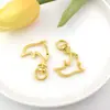 Chaveiro de Joias Desenhadas Como Gatinhos, Golfinhos, Estrelas, Corações, Luas, Flores e Conchas - Materiais para Joias DIY de Liga de Zinco
