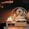 Troféu de Madeira Lembrança Luminária Noturna de Acrílico Prêmio de Reunião Anual da Empresa Aniversário Criativo do Campus Temporada de Formatura