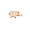 Aço Inoxidável Polido Espelhado Duplo Furo Mini Pingente de Elefante DIY Colar Pulseira Personalidade Acessórios de Joias Casuais