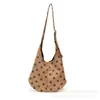 Bolso de mano de lunares de moda estilo coreano, bolso de mano retro de gran capacidad moderno, bolso de hombro casual elegante para el día a día