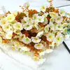 Flor Artificial de Campanilla de Otoño con 7 Ramas, Flor Trompeta de Eucalipto, Decoración de Jardín para Exteriores, Planta Verde Artificial