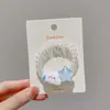 Goma para el Cabello de Alambre de Teléfono de Color Gelatina de Alta Elasticidad para Mujeres, con un Toque de Alta Gama, Estilo Dulce, Cuerda para Cola de Caballo sin Costuras, Accesorio para el Cabello, Goma para el Cabello