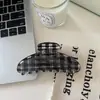Pinza para el Cabello de Cuadros Transparente Negro, Pinza Sencilla para el Cabello, Pinza de Tiburón, Accesorio Versátil de Alta Gama para el Cabello Diario, Estilo Nuevo