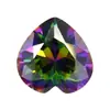 Venta al por mayor de Zirconias de Siete Colores Galvanizadas en Piedras Sueltas, Gemas Artificiales de Circonia Cúbica con Base de Punta, Formas Redondas e Irregulares para Monturas de Anillo