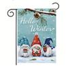 Tume nuevo fabricante bandera de jardín navideña Papá Noel doble cara nuevo lino impresión digital 30 * 45cm