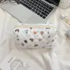 31291 Bolsa de Maquillaje de Mano Acolchada Fresca para Niña de Gran Capacidad Linda Almacenamiento Estuche con Cremallera para Estudiante