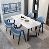 Mesa de Jantar e Conjunto de Cadeiras em Rocha Italiana de Luxo Leve, Mesa de Jantar Doméstica Simples Moderna para Apartamento Pequeno, Mesa Retangular e Cadeiras