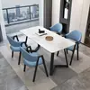 Mesa de Comedor de Piedra Sinterizada para Uso Doméstico, Mesa de Comedor Rectangular para Apartamento Pequeño, Mesa de Comedor Estilo Nórdico, Mesa y Sillas de Comedor de Piedra Sinterizada de Lujo Ligero Italiano