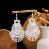 Aretes de Pavo Real Cloisonné Imitación Totem Minoría Miaoli Fénix Aretes de Campana Punto Escénico Aretes Calientes