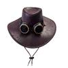 Sombrero Vaquero Occidental Sombrero Parasol de Ala Ancha para Mujer Verano Exterior Montañismo Viajes Sombrero de Jazz Sombrero de Caballero de Puleather para Hombre Primavera y Otoño