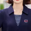 Traje esportivo casual elegante para mulheres, novo estilo primavera e outono 2026, conjunto de outono da moda de duas peças para mulheres de meia-idade e idosas