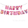 Nova Decoração de Festa de Aniversário Tema Barbie Bandeira Puxa-Bandeira Banner Conjunto Menina Festa Suprimentos de Decoração