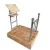 Podio Plegable y Telescópico de Madera Maciza para Director de Coro Musical, Tres Capas, Móvil, Moderno y Sencillo