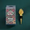 Venta Caliente Transfronteriza Tapón de Corcho para Vino de Navidad Caja de PVC Fiesta Regalos Pequeños Vacaciones de Navidad Tapón de Corcho para Botella de Vino Tapón de Conservación de Vino