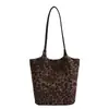 Bolso de Mano Estampado de Leopardo para Mujer 2026 Otoño Nicho Súper Popular Moda Bolso Tote para el Trabajo Gran Capacidad Bolso de Hombro Retro