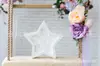 Luzes LED Formato Estrela Lua Quentes e Românticas Madeira Pintada Estrela de Cinco Pontas Estilo Lua Enfeites de Iluminação