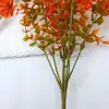Plantas Artificiales de Otoño, Flores Falsas, Gloria de la Mañana, Eucalipto, Violetas de Colores Otoñales, Flores de Plástico para el Hogar, Flores Decorativas