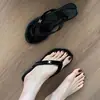 Chanclas planas estilo hada estilo francés para mujer, nuevo modelo de verano 2026, de moda, casual, versátiles, sandalias de dedo