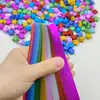 Tiras de Papel Glitter para Origami de Estrela Estrela da Sorte Papel Colorido para Dobrar Artesanato Infantil Estrela de Cinco Pontas Materiais Papel Estrela Glitter