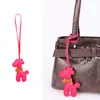 Llavero de Bolso con Corbata de Moño 3D de Jirafa Accesorio Suave y Sanador Llavero de Coche Adorno Hecho a Mano