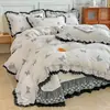 Funda de Cama de Hilo Bouclé Estilo Nuevo 2026 Juego de Cuatro Piezas