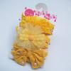 Novo Elástico de Cabelo Infantil Conjunto de Três Peças Faixa de Cabeça Macia de Nylon para Bebê Conjunto de Três Peças Acessório de Cabelo com Flor de Gaze para Bebê Menina Transfronteiriço