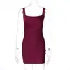 Amazon Nueva Ropa para Mujer Transfronteriza Europea y Americana Color Sólido Sin Mangas Ajustada al Cuerpo que Resalta la Cadera Vestido Camisola Sexy Chica Caliente