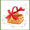 Cesta de Flores Cartera de Viruta de Madera Cesta de Ratán Bambú Adornos Pastorales Arreglo Floral Maceta con Flores Maceta Decoración de Paja Cesta Tejida Bonsái