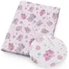 Tela fina de algodón y poliéster o lona de poliéster con conejitos lindos, material para bolsa DIY, mantel de dormitorio, 1Yc48873
