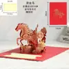 Tarjeta de Felicitación de Año Nuevo del Año del Caballo 2026 con Estampado Dorado, Tarjeta Pop-Up 3D de Estilo Chino para el Día de Año Nuevo y el Festival de Primavera, Tarjeta de Bendición de Regalo para Clientes