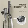Grifo para fregadero de cobre completo color Gris Pistola, grifo monomando con rociador, multifunción, tipo extendido para balcón, de pared abierta