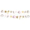 Nuevo juego de platos de papel temáticos de conchas marinas y estrellas de mar para fiestas, decoración de vajilla de dibujos animados para vacaciones en la playa
