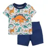 Comercio Exterior Ropa Infantil Verano Nuevo Transfronterizo Al por Mayor Hombres y Mujeres Bebé Manga Corta Pantalones Cortos Camiseta Conjunto de Dos Piezas
